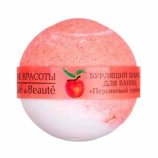 Figurina-bila (bomba) efervescenta pentru baie Le Cafe de Beaute Bath Bomb Peach Sorbet cu Piersica 120gr