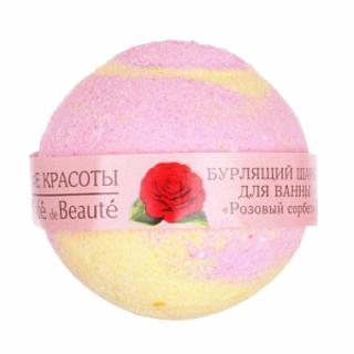 Figurina-bila (bomba) efervescenta pentru baie Le Cafe de Beaute Bath Bomb Rose Sorbet cu Trandafir 120gr