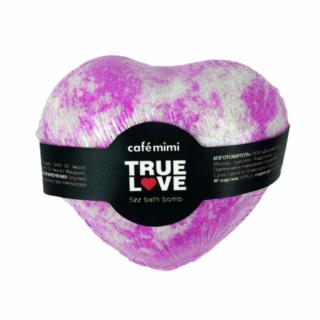 Figurina-inima efervescenta de baie Cafe Mimi Bath Fizzer True Love Pink Roz cu extracte naturale 115gr