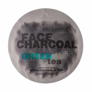 Masca de fata lichida Cafe Mimi Super Food Bamboo Charcoal  Green Tea, cu extracte naturale de Ceai Verde si Carbune din Bambus 10ml