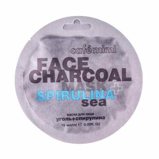 Masca de fata lichida Cafe Mimi Super Food Bamboo Charcoal  Spirulina cu extracte naturale de Spirulina si Carbune din Bambus 10ml