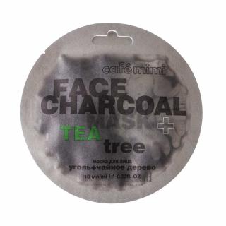 Masca de fata lichida Cafe Mimi Super Food Bamboo Charcoal  Tea Tree, cu extracte naturale de Tea Tree si Carbune din Bambus 10ml