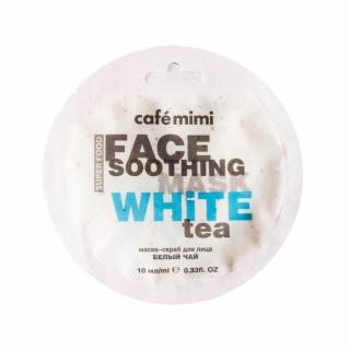 Masca-Scrub de fata lichida Cafe Mimi Super Food Soothing White Tea  Lotus, cu extracte naturale de Ceai Alb si Lotus 100ml