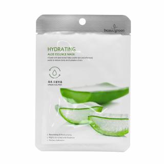 Masca textila de fata cu ser antirid super hidratant Beauugreen Hydrating Aloe Vera 23gr