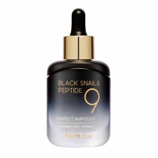 Ser concentrat de fata antirid revitalizant Farmstay Black Snail Peptide 9 Perfect Ampoule 35ml