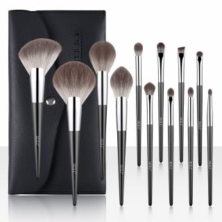 Set 12 Pensule Make-up BEILI Black, Etui Inclus - Model Nou