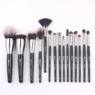 Set 15 Pensule Make-up BEILI, Negru - Professional