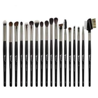 Set 18 pensule Make-up Beili Black, negru, Par natural