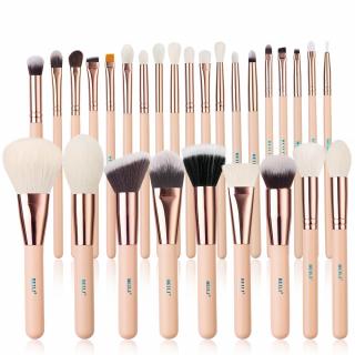 Set 28 Pensule Make-up BEILI Pink, Rose Gold - Par Natural