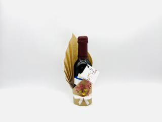 Marturie nunta - Mini sticla vin alb impachetata 187 ml