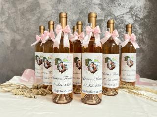 Sticla vin personalizata - Vin roze Clasic 750ml