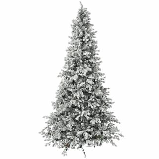 Brad artificial cu zapada si conuri Flocked Winter Fantasy, 300 cm