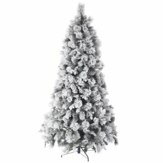 Brad artificial cu zapada si conuri Premium Frosted Pine, aspect inghetat, 150 cm