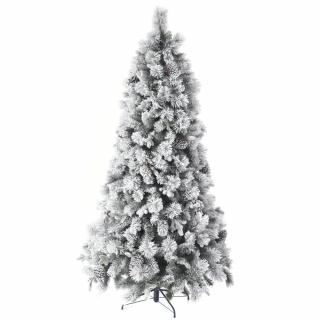 Brad artificial cu zapada si conuri Premium Frosted Pine, aspect inghetat, 240 cm