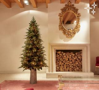 Brad artificial Pino Luxury cu lumini, 180 cm, 2000 LED uri, PE, verde
