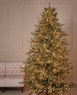 Brad artificial Pino Luxury cu lumini, 210 cm, 4000 LED uri, PE, verde