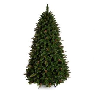 Brad artificial Premium Pin Caucasian cu conuri, PE+PVC, 180 cm, verde