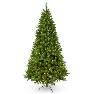 Brad artificial verde Akron cu lumini, PVC, 198 cm, 350 leduri,  verde - RESIGILAT