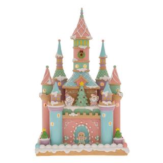 Decoratiune Craciun model Castel Candyland, 26x17x42 cm, multicolor