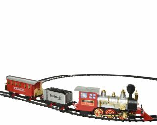 Decoratiune Craciun Tren  Animat cu lumini si sunete, 57x27x7 cm