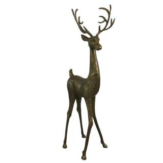 Decoratiune metal Cerb, 125 cm, bronz auriu
