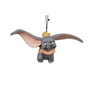 Ornament brad 3D Elefantul Dumbo, Disney, 21 x 10 cm,  rasina, gri