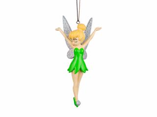 Ornament brad 3D Zana Tinkerbell, 12 cm, Disney, rasina, verde - Clopotica