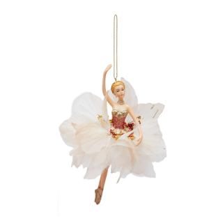 Ornament brad balerina Jasmine, 17 cm, auriu