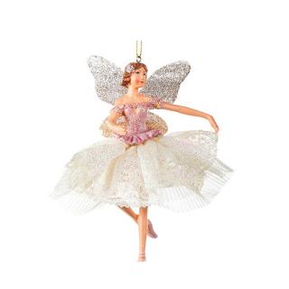 Ornament brad balerina Juliet, 16 cm, roz