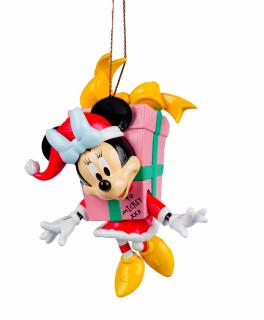 Ornament brad Minnie Mouse cu cadou, Disney, 10 cm, multicolor