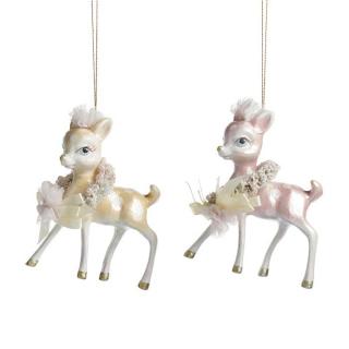 Set 2 ornamente brad Candy Bambi , 12 cm