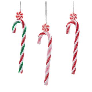 Set 3 ornamente brad Candy Cane, 18 cm, multicolor