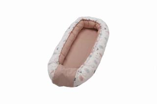 Cuib bebelusi pozitionator SomnArt baby nest, 94x60cm, roz