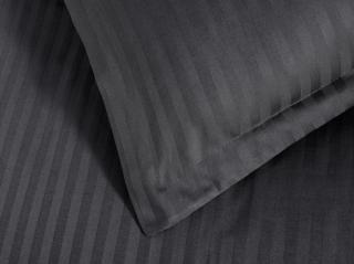 Fata de perna 70x70cm,damasc satinat,100% bumbac,neagra-H021