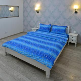 Lenjerie pentru 2 persoane Somnart Ultrasleep XXL, bumbac 100%, bleumarin