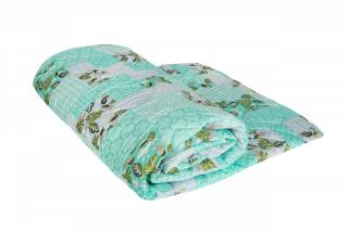 Pilota matlasata Ultrasleep Green Flowers Somnart, 180x200 cm, 250 g, microfibra, lavabila la 40   C