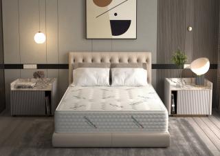 Saltea cu arcuri Pocket HypoallergenicMed    Safe Relax HoReCa 200x200, inaltime 25 cm, ortopedica, husa tratament antialergic, fermitate mediu-tare