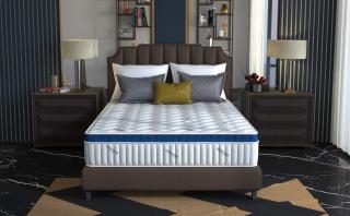 Saltea cu arcuri Somnomed Complete Care 4Family 140x200, inaltime 26 cm, spuma cu memorie, husa tratament antifungic, fermitate mediu-tare, sistem aerisire 3D