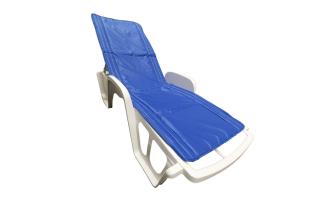 Saltea cu interior vatelina Somnart 60x190, inaltime 1 cm, pentru sezlong, doua segmente, husa impermeabila, culoare bleumarin