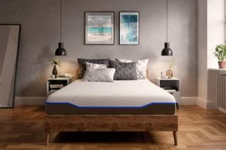 Saltea cu memorie si arcuri individuale Domine Tencel Ultra Pocket Multilayer 160x200, inaltime 24 cm, husa detasabila, fermitate medie