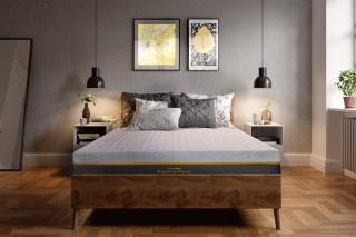 Saltea cu memorie si arcuri individuale Somnexpert Silver Evolution Pocket Spring 140x200, inaltime 24 cm, husa detasabila, fermitate medie