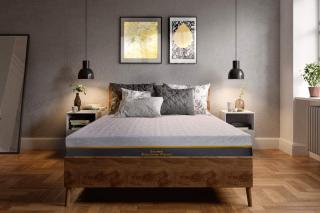Saltea cu memorie si arcuri individuale Somnexpert Silver Evolution Pocket Spring 160x190, inaltime 24 cm, husa detasabila, fermitate medie