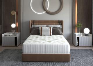Saltea cu memorie Somnart Memory Ultimate 200x200, inaltime 24 cm, husa cu Aloe Vera, cu manere, fermitate medie