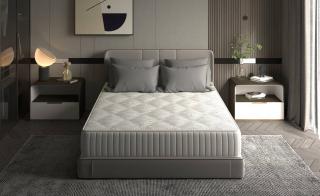 Saltea cu memorie Somnart Silver Relax 120x200, inaltime 24 cm, husa cu ioni de argint, cu manere, fermitate medie