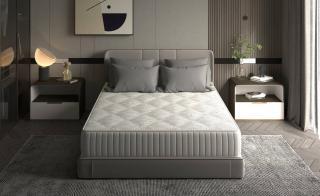 Saltea cu memorie Somnart Silver Relax 140x200, inaltime 24 cm, husa cu ioni de argint, cu manere, fermitate medie