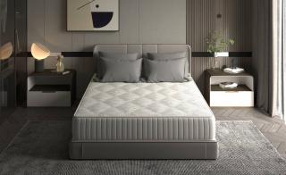 Saltea cu memorie Somnart Silver Relax 160x200, inaltime 24 cm, husa cu ioni de argint, cu manere, fermitate medie