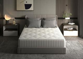 Saltea cu memorie Somnart Silver Relax 200x200, inaltime 24 cm, husa cu ioni de argint, cu manere, fermitate medie