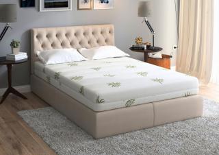 Saltea cu memorie Somnart XXL Memory Plus 160x200, inaltime 25 cm, pentru persoane supraponderale, husa Aloe Vera detasabila, rulata, fermitate mare