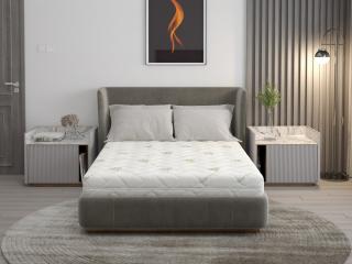 Saltea cu spuma poliuretanica Confort 4Family Aloe Vera 140x200 Somnart, inaltime 14 cm, husa lavabila si detasabila cu fermoar, fermitate medie