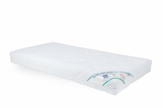 Saltea cu spuma poliuretanica Somnart HypoallergenicMed 60x120, inaltime 10 cm, ortopedica, pentru bebelusi si copii, husa detasabila, fermitate medie